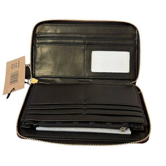 Steve Madden Year of the Snake Black Wallet/Wristlet with Floral Design. - Picture 5 of 6